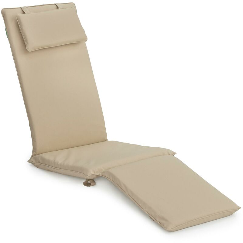 Coussin de chaise longue d'extérieur pour meubles de terrasse de jardin avec coussin de remplacement et de chaise inclinable pliable et oreiller pour