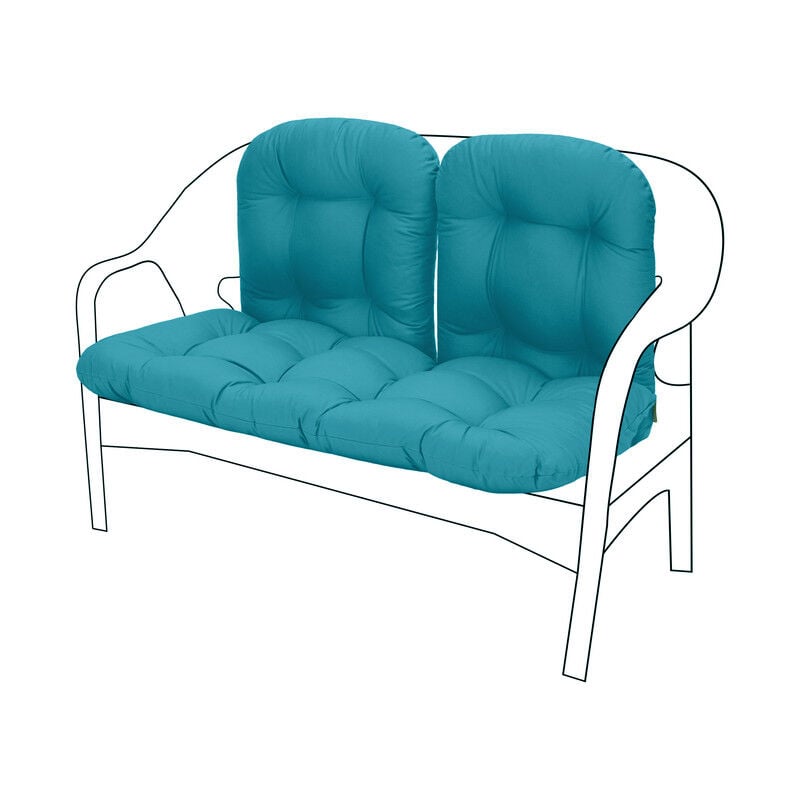 Gardenista - Coussins de banc d'extérieur 2 places, coussins de siège de remplacement pour meubles de jardin en rotin, coussins de chaise en coton