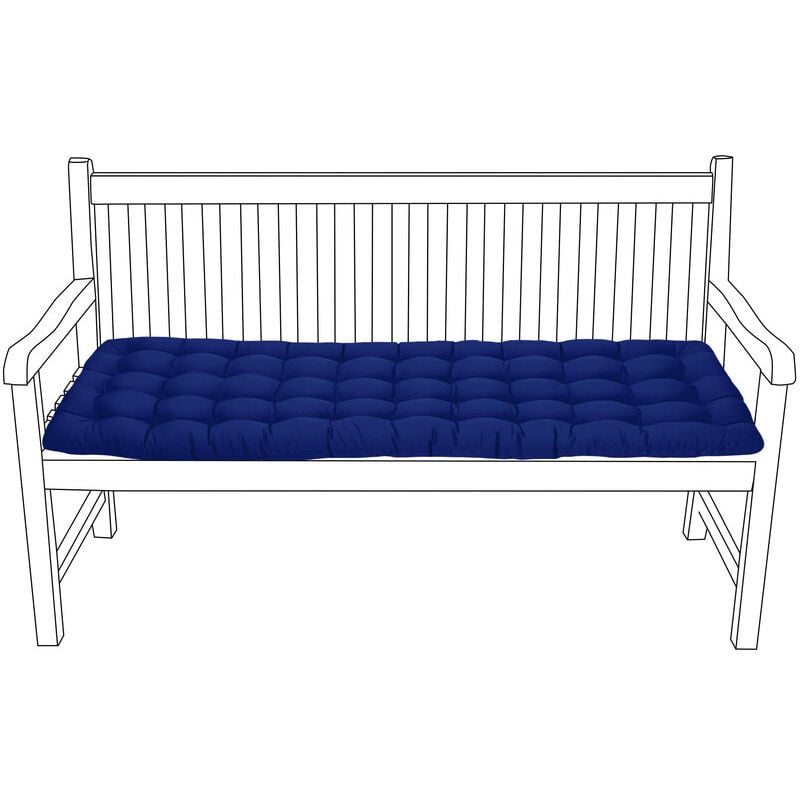 Gardenista - Coussins de banc d'extérieur touffetés pour meubles en rotin, coussins de siège 2 places rembourrés résistants à l'eau pour jardin et