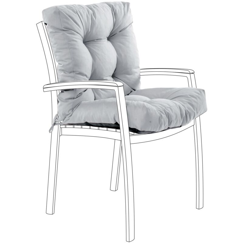 Gardenista - Coussins de chaise de jardin, coussin de siège avec coussins de dossier, coussins de chaise touffetés pliables, coussins de meubles
