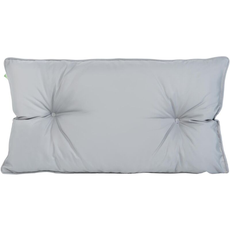 Gardenista - Coussins d'extérieur pour meubles en rotin, coussins touffetés résistants à l'eau avec rembourrage en mousse de miettes - Gris (coussins