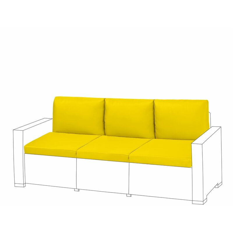 Gardenista - Coussins de siège et oreillers de dossier pour meubles en rotin, Durables Lot de canapé coussins pour jardin avec Remplissage