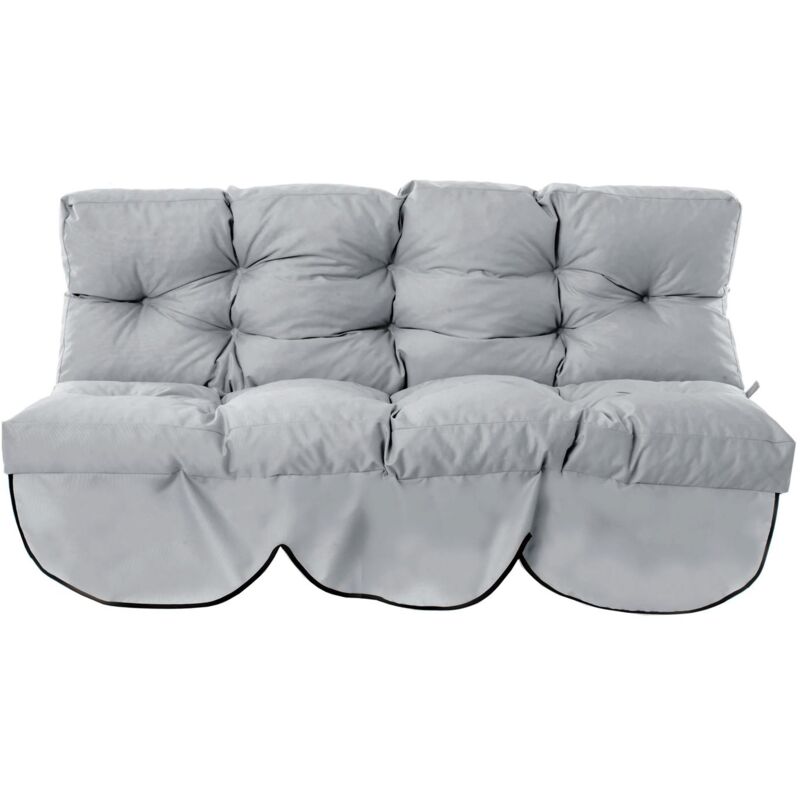 Gardenista - Coussins de siège touffetés pour banc de balançoire d'extérieur, résistants à l'eau et ignifuges, coussin de mobilier de jardin pour