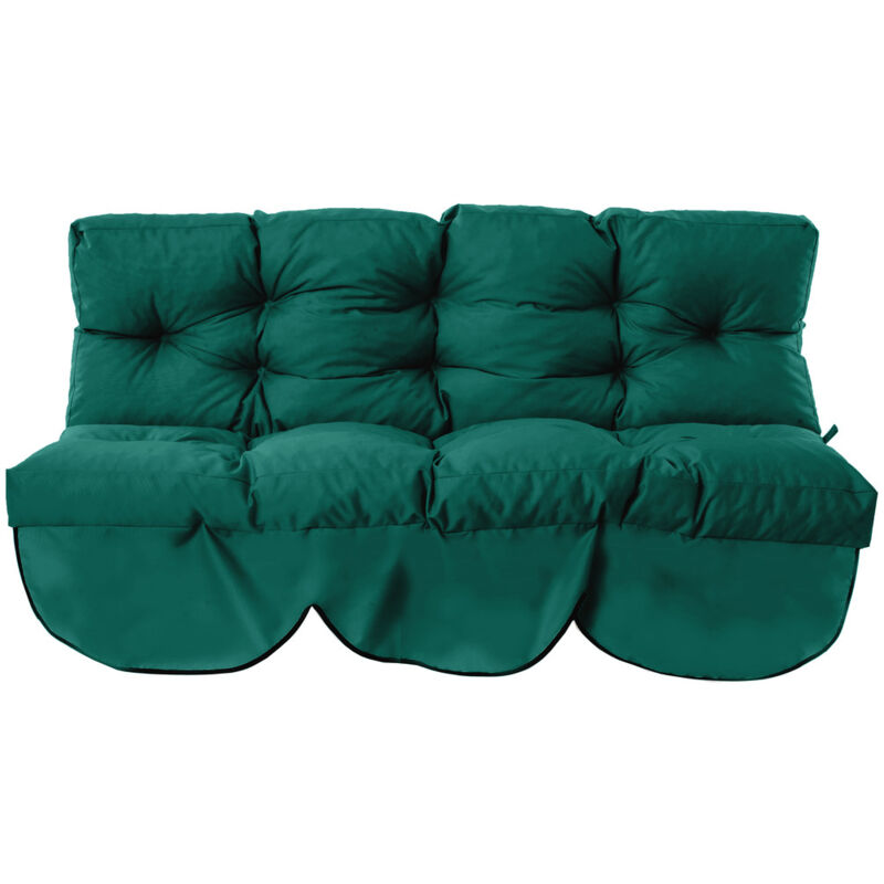 Gardenista - Coussins de siège touffetés pour banc de balançoire d'extérieur, résistants à l'eau et ignifuges, coussin de mobilier de jardin pour