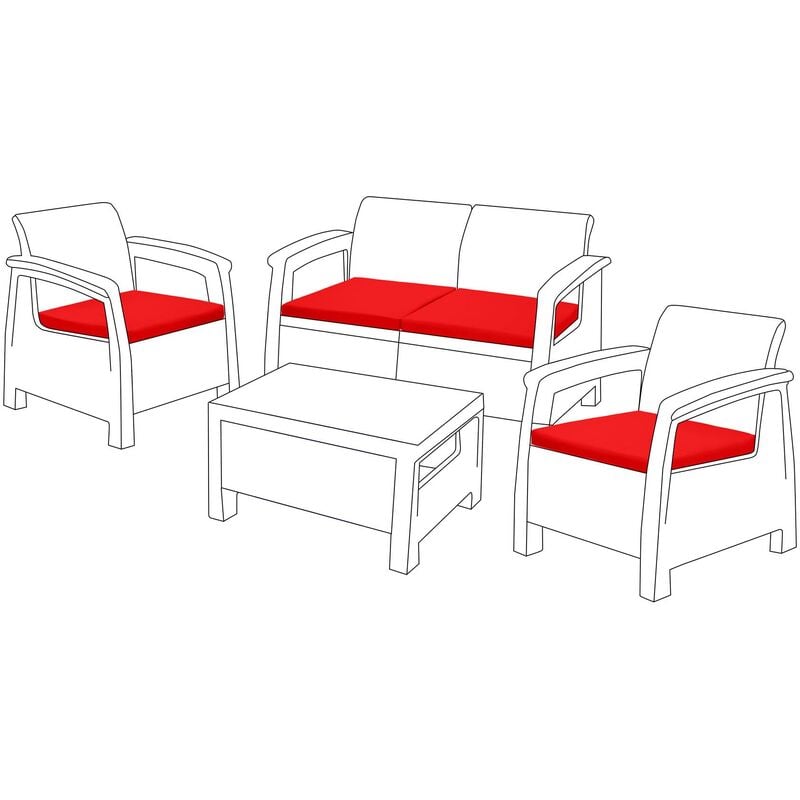 Gardenista - Coussin de siège de chaise d'extérieur pour meubles en rotin, coussin de siège de canapé résistant à l'eau et durable avec housse