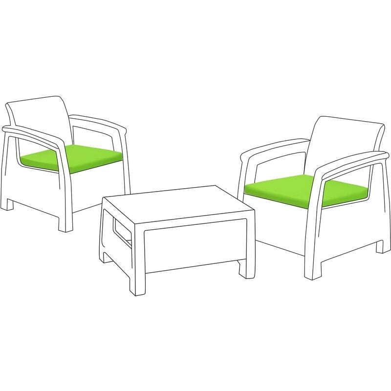 Coussins de siège d'extérieur pour meubles en rotin, Galette de chaise de meubles de terrasse résistant à l'eau, coussins 2 pièces pour meubles de