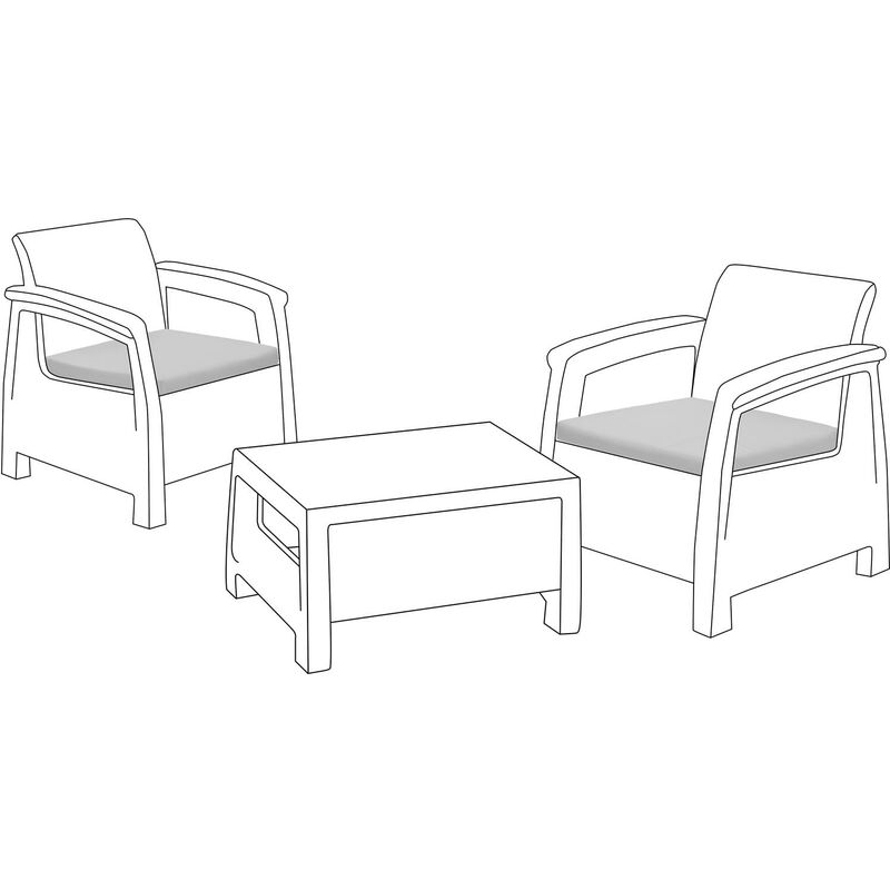 Gardenista - Coussins de siège d'extérieur pour meubles en rotin, 50x54x5 cm coussin de chaise résistant à l'eau pour meubles de patio, 2 coussins