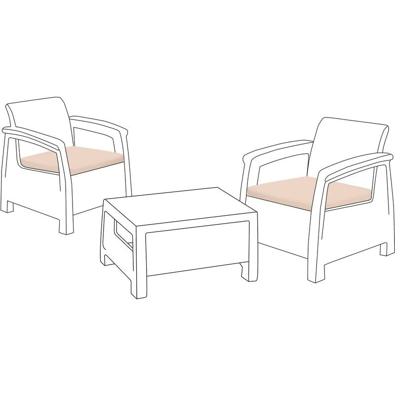 Gardenista - Coussins de siège d'extérieur pour meubles en rotin, Galette de chaise de meubles de terrasse résistant à l'eau, coussins 2 pièces pour
