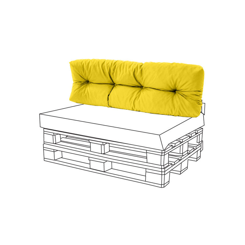Gardenista - Coussins de Dossier Touffetés Pour Meubles de Jardin, 120x48x10cm Coussins de Dossier Résistants à l'eau pour Meubles en Palettes