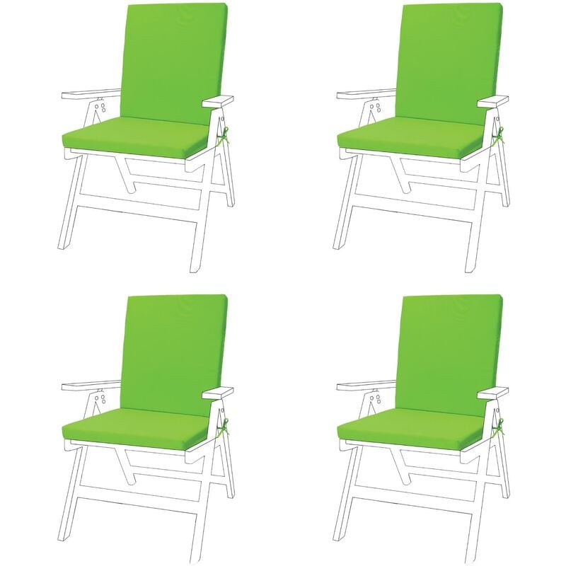 Gardenista - Coussin de siège de chaise de qualité supérieure, coussins d'extérieur antidérapants avec ficelle sécurisée, dossier élastique à tirer