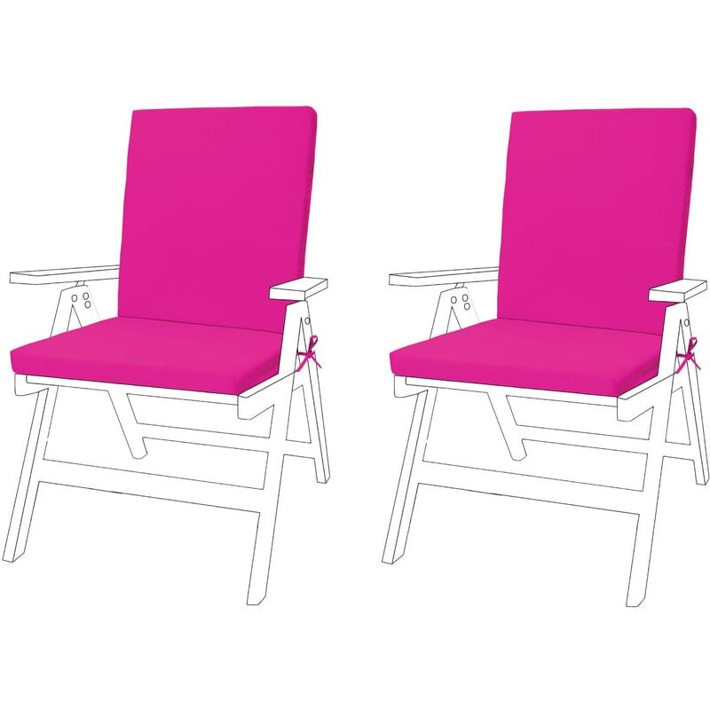 Gardenista - Coussin de chaise d'extérieur avec dossier, coussin de meubles de jardin, coussins de siège et de dossier souples avec attaches