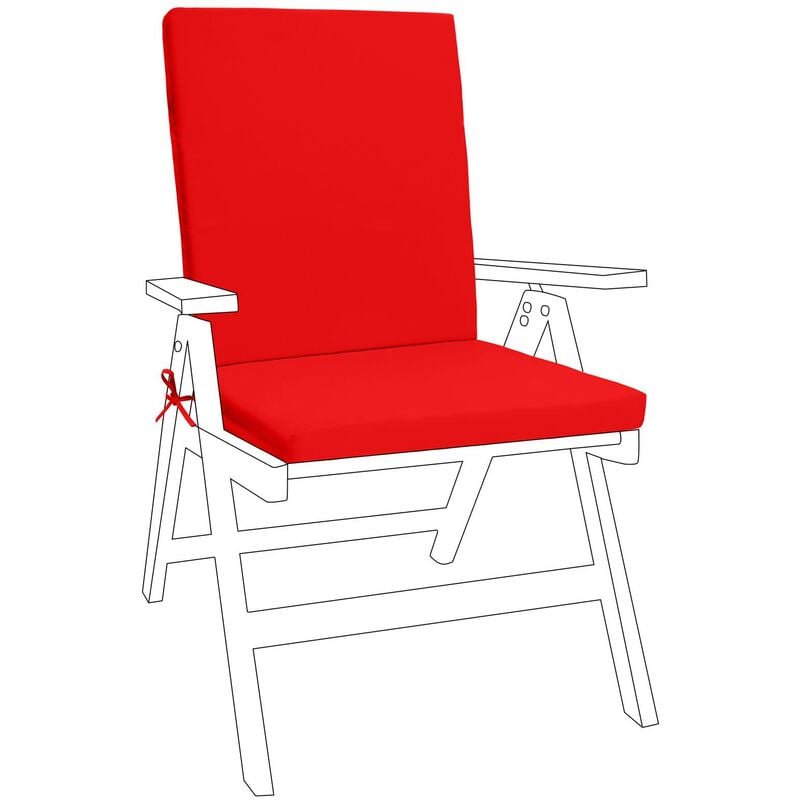 Coussin de siège de chaise de qualité supérieure, coussins d'extérieur antidérapants avec attaches sécurisées, dossier élastique pliable, coussins de