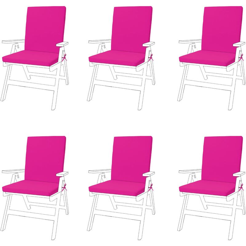 Gardenista - Coussin de chaise de jardin à dossier haut, coussin de siège résistant à l'eau avec attaches sécurisées, coussin de chaise d'intérieur