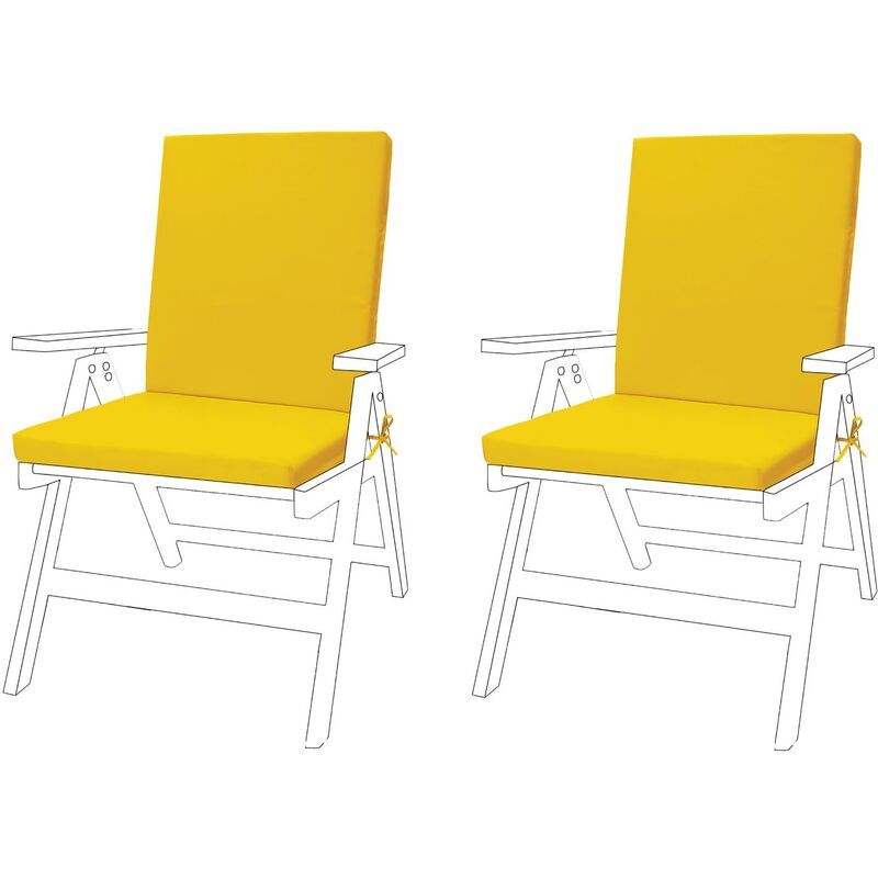 Gardenista - Coussin de chaise de jardin à dossier haut, coussin de siège résistant à l'eau avec attaches sécurisées, coussin de chaise d'intérieur
