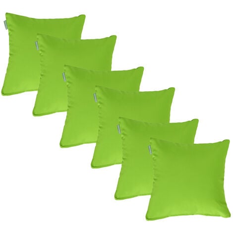 Gardenista - Cuscini quadrati da giardino, 60x60 cm Cuscini per schienale per sedie in rattan con imbottitura, Cuscini quadrati resistenti all'acqua, Cuscini sparsi per giardino - Lime 6 Pezzi