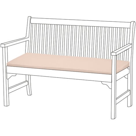 Gardenista Cuscino per panca da giardino, cuscino per panca da giardino a 2 posti resistente all'acqua con rivestimento rimovibile facile da pulire 108x45x5 cm, Pietra