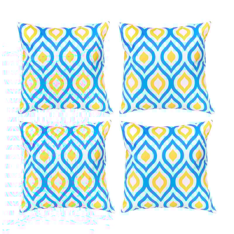 Gardenista - Extérieur Coussins imprimés, Résistant à l'eau Coussin à motifs géométriques pour jardin, Coloré Coussin de banc avec fibres creuses