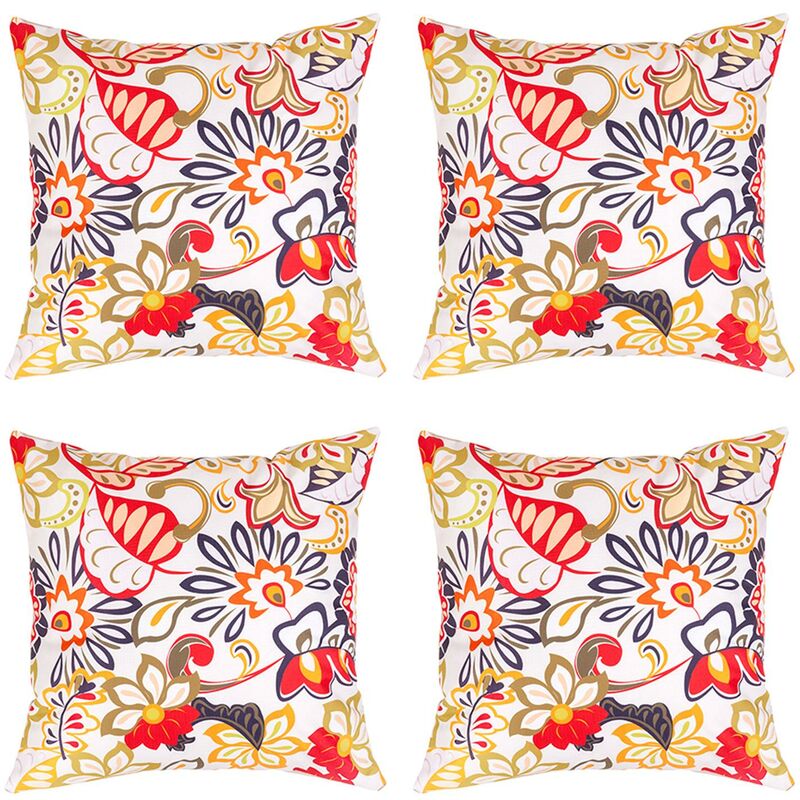 Gardenista - Coussins imprimés d'extérieur, coussin de jardin décoratif résistant à l'eau, coussins dispersés 45x45 cm avec remplissage en fibres