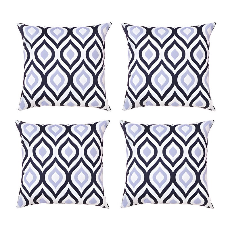 Gardenista - Extérieur Coussins imprimés, Résistant à l'eau Coussin à motifs géométriques pour jardin, Coloré Coussin de banc avec fibres creuses