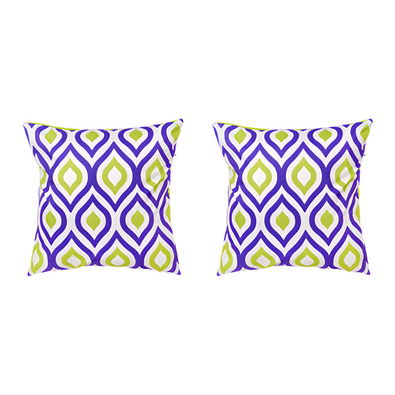 Gardenista - Extérieur Coussins imprimés, Résistant à l'eau Coussin à motifs géométriques pour jardin, Coloré Coussin de banc avec fibres creuses