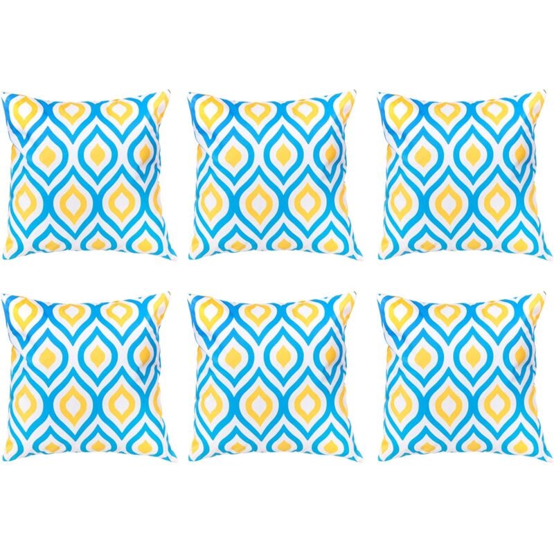 Gardenista - Extérieur Coussins imprimés, Résistant à l'eau Coussin à motifs géométriques pour jardin, Coloré Coussin de banc avec fibres creuses