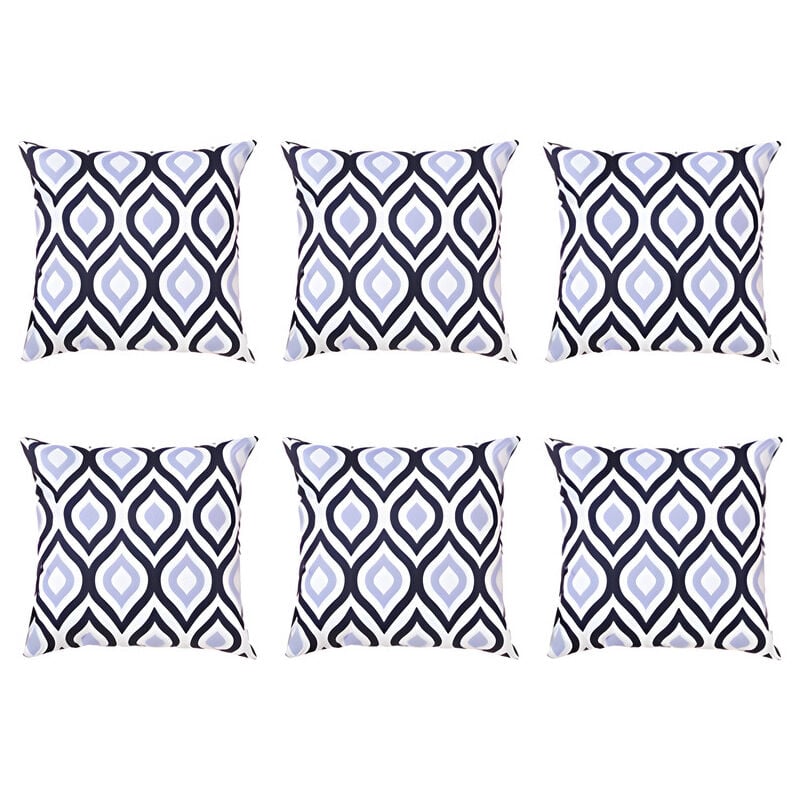 Gardenista - Extérieur Coussins imprimés, Résistant à l'eau Coussin à motifs géométriques pour jardin, Coloré Coussin de banc avec fibres creuses