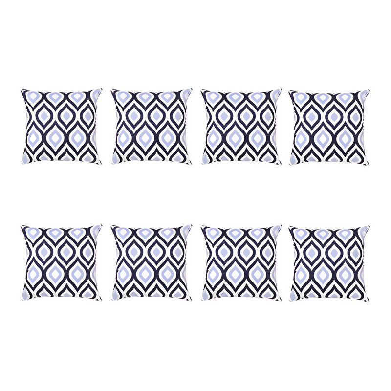 Gardenista - Extérieur Coussins imprimés, Résistant à l'eau Coussin à motifs géométriques pour jardin, Coloré Coussin de banc avec fibres creuses