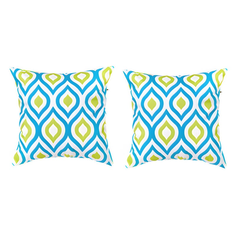 Gardenista - Extérieur Coussins imprimés, Résistant à l'eau Coussin à motifs géométriques pour jardin, Coloré Coussin de banc avec fibres creuses