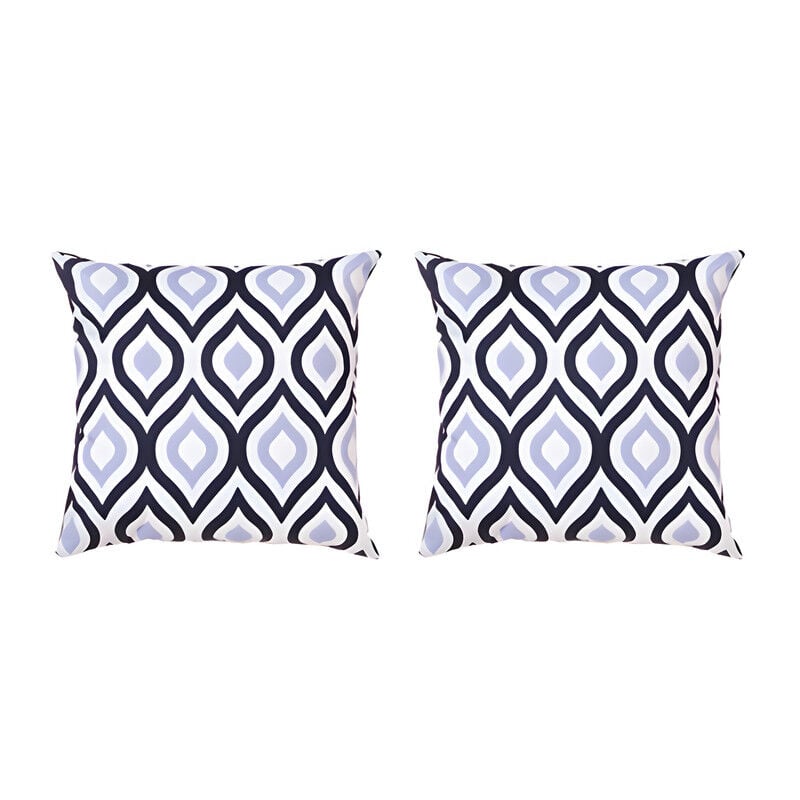 Gardenista - Extérieur Coussins imprimés, Résistant à l'eau Coussin à motifs géométriques pour jardin, Coloré Coussin de banc avec fibres creuses