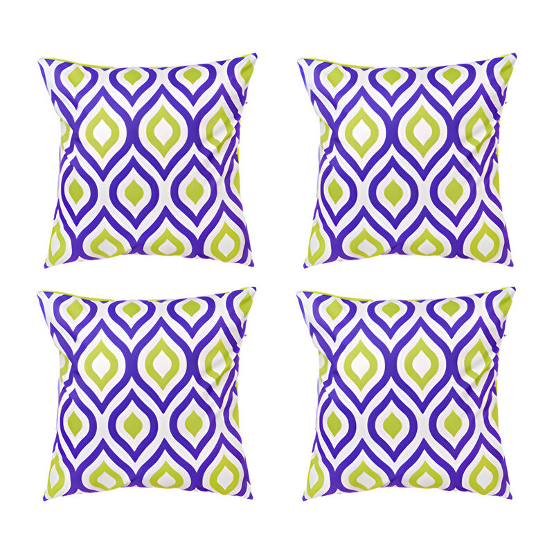 Gardenista - Extérieur Coussins imprimés, Résistant à l'eau Coussin à motifs géométriques pour jardin, Coloré Coussin de banc avec fibres creuses