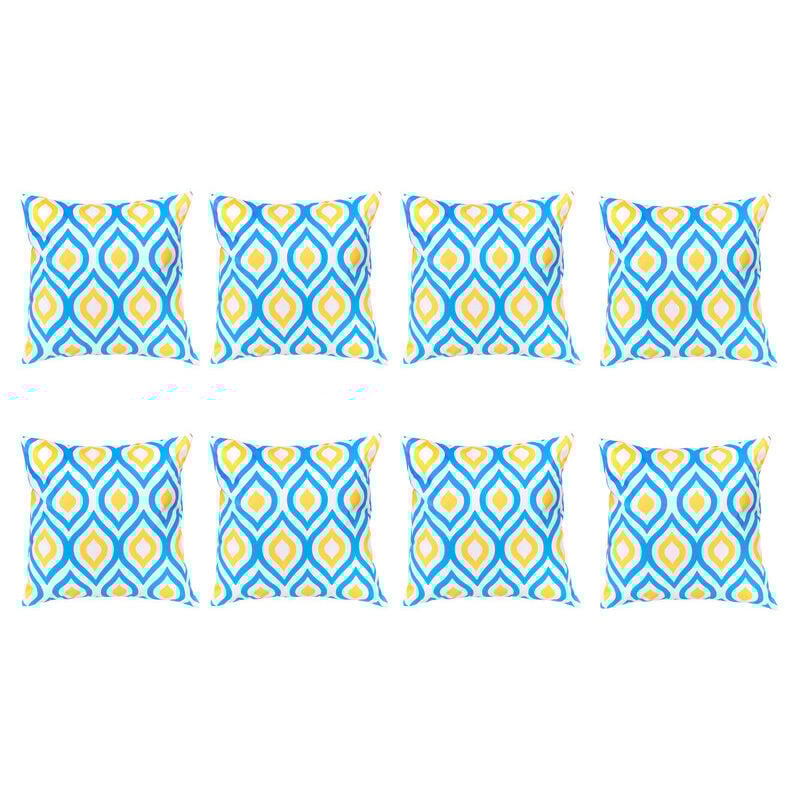 Gardenista - Extérieur Coussins imprimés, Résistant à l'eau Coussin à motifs géométriques pour jardin, Coloré Coussin de banc avec fibres creuses