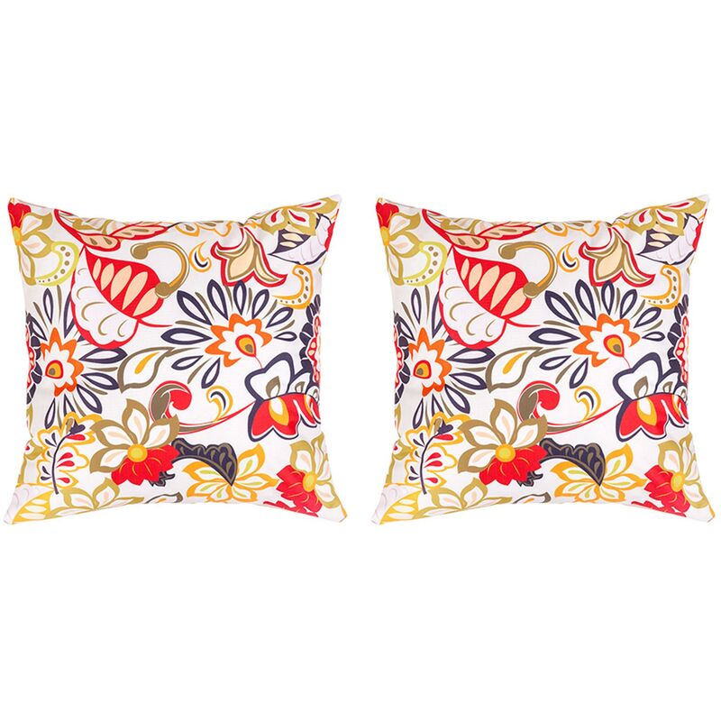 Gardenista - Coussins imprimés d'extérieur, coussin de jardin décoratif résistant à l'eau, coussins dispersés 45x45 cm avec remplissage en fibres