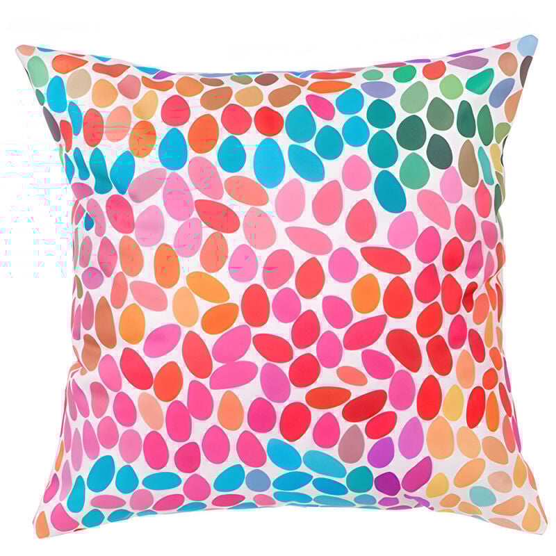 Gardenista - Coussin imprimé d'extérieur, coussins multicolores à motifs de pétales résistants à l'eau avec rembourrage en fibres creuses, coussins