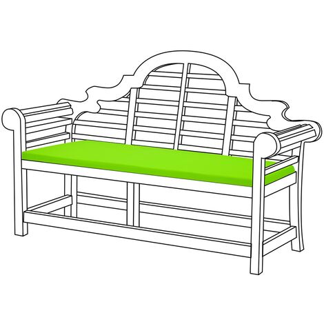 Gardenista Coussin de banc extérieur résistant à l'eau, Tampons de banc de patio 2 places avec rembourrage en fibre et housse de coussin amovible pour meubles en rotin 117x39x5cm,