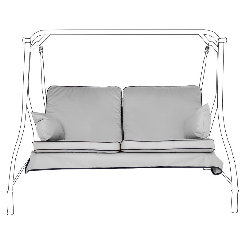 Gardenista - Coussin de balançoire d'extérieur pour jardin, coussins de siège avec coussin de dossier et oreillers latéraux, coussin de remplacement