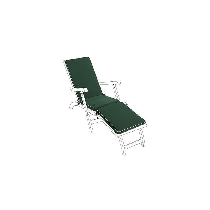 Gardenista - Extérieur Remplacement Coussin de chaise longue avec attaches sécurisées, Coussin pliable à dossier haut avec tissus résistants à l'eau