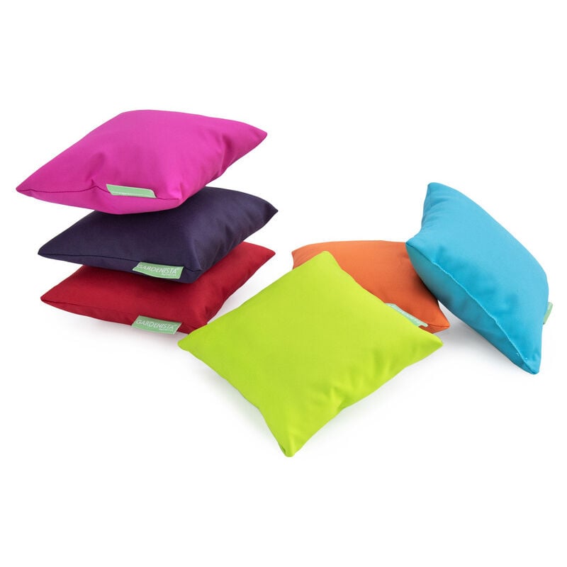 Gardenista - Petits Coussins d'Extérieur, Mini Coussins Colorés Mixtes pour Salon, 18x18cm Petits Coussins de Jeu Résistants à l'eau pour Jardin,