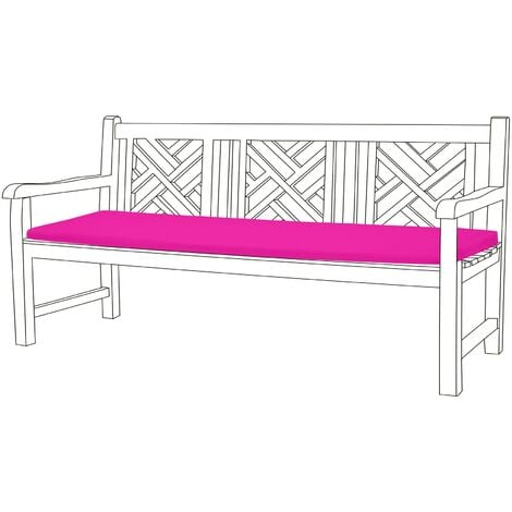 Gardenista Outdoor Bench Seat Pads for Garden Patio Furniture, Water Resistant 4-Seater Cushions with High-Quality Foam Filling Material, Comfortable and Lightweight Bench Cushion, Pink