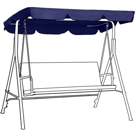 Gardenista Replacement Canopy for Swing Seat Garden Hammock 2 & 3 Seater Sizes Spare Cover, Navy