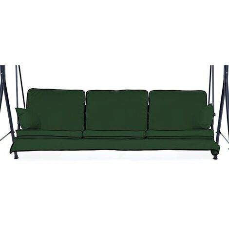 Gardenista Replacement Swing Seat Hammock Cushions Set 2 & 3 Seater Sizes Garden Pads , Green