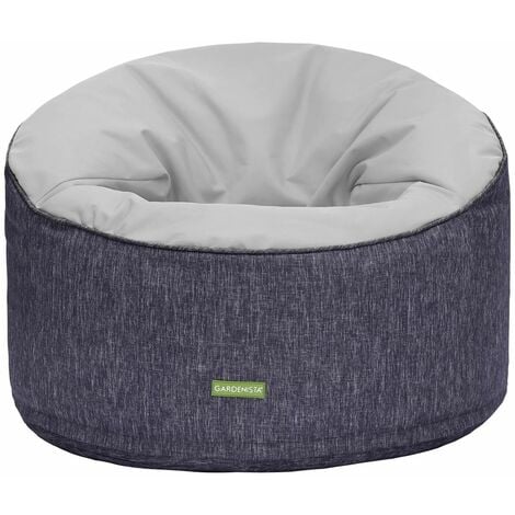 Gardenista - Runder Sitzsack für den Garten, wasserabweisender tragbarer Sitzsack, großer Sitzsack für drinnen und draußen für den Garten am Pool, leichter und UV-geschützter Sitzsack - Harbor Mist