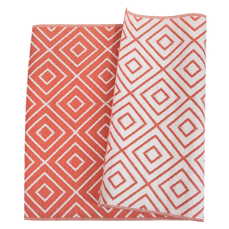 Gardenista - Tapis d'extérieur portable, 200 x 120 cm lavable et antidérapant pour jardin, tapis de sol réversible imperméable pour terrasse - Fleurir