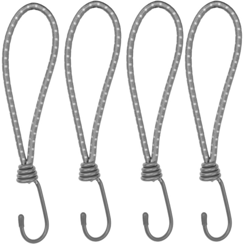 Image of 25 gommini di tensionamento, elastici con ganci per teloni, reti, striscioni, tende - Gardenix