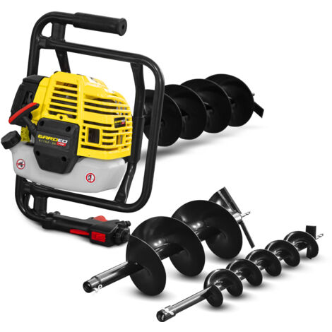 Gardeo Pro – Tarière thermique 52cc – Moteur 2 temps refroidi par air – Capacité réservoir 1,2L – Livrée avec mèches 100/150/200mm