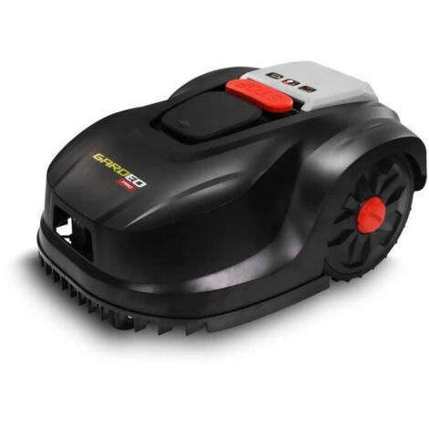 Gardeo Pro – Tondeuse robot 20V Wifi pour jardins jusqu'à 800m² – Largeur de coupe 20 cm – Hauteur réglable 25 à 55 mm – Pente maximale 20°