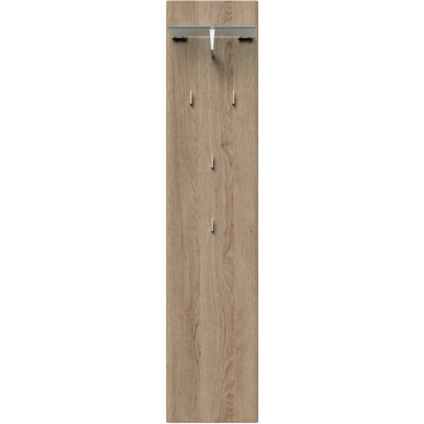 Garderobe Emotion 4 Haken und Hutablage 35x160 cm Eiche