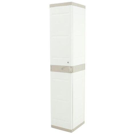 GARDEROBE SCHRANK 1 TÜR BEIGE PLASTIKEN