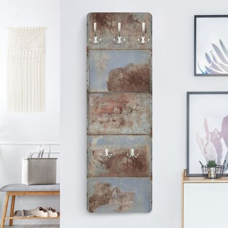 Garderobe - Shabby Industrial Metalloptik Größe HxB: 119cm x 39cm