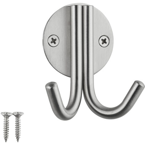 Garderobenhaken ELEN 65 x 78 x 33 mm Edelstahl gebürstet