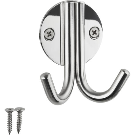 Garderobenhaken ELEN 65 x 78 x 33 mm Edelstahl poliert